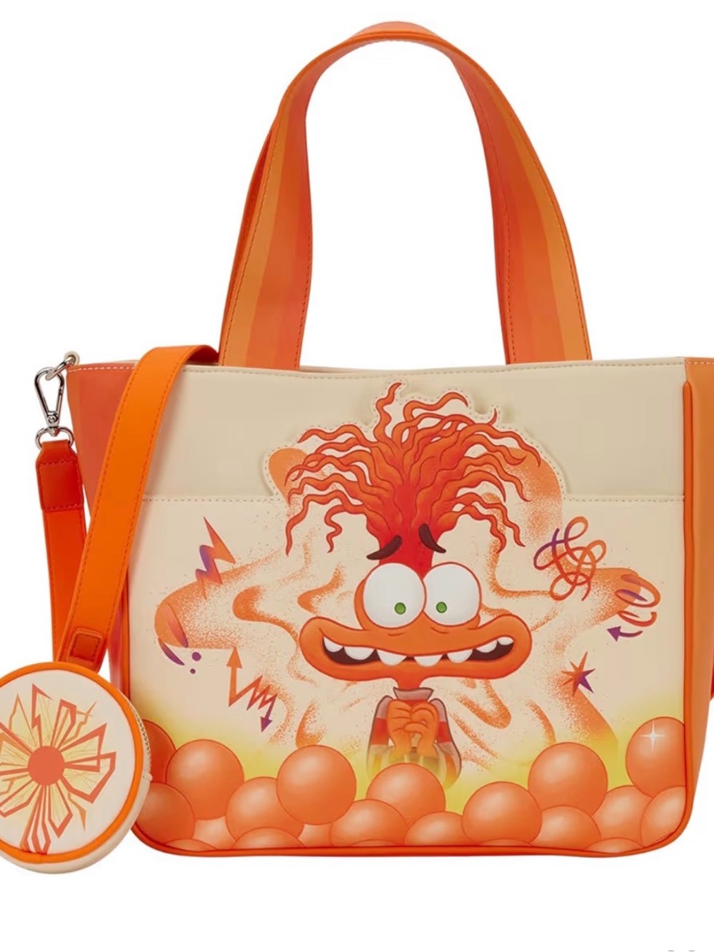 Orange Character Graphic Tote Bag by